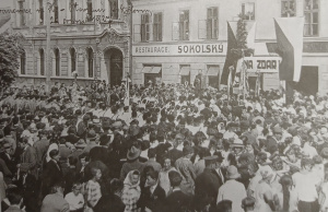 Slavnostní otevření sokolovny - předání klíčů